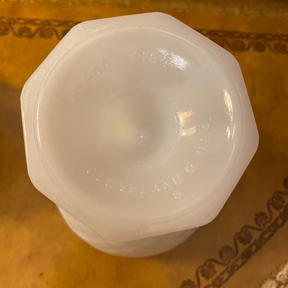 2 VTG Napco White Milk Glass Footed Compote Candy Dish Bowl Vase Planter 1184 - Picture 5 of 6